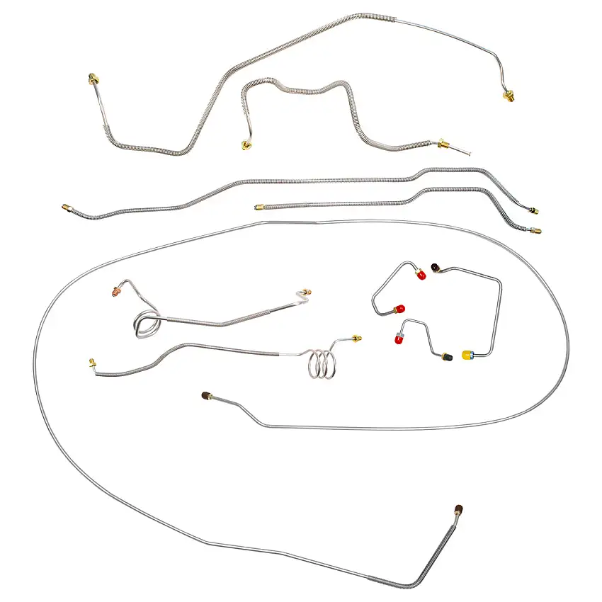 1989-93 Chevrolet/GMC S10 Blazer/Jimmy 2WD Power Disc Brake Line Kit 10pc, Stainless