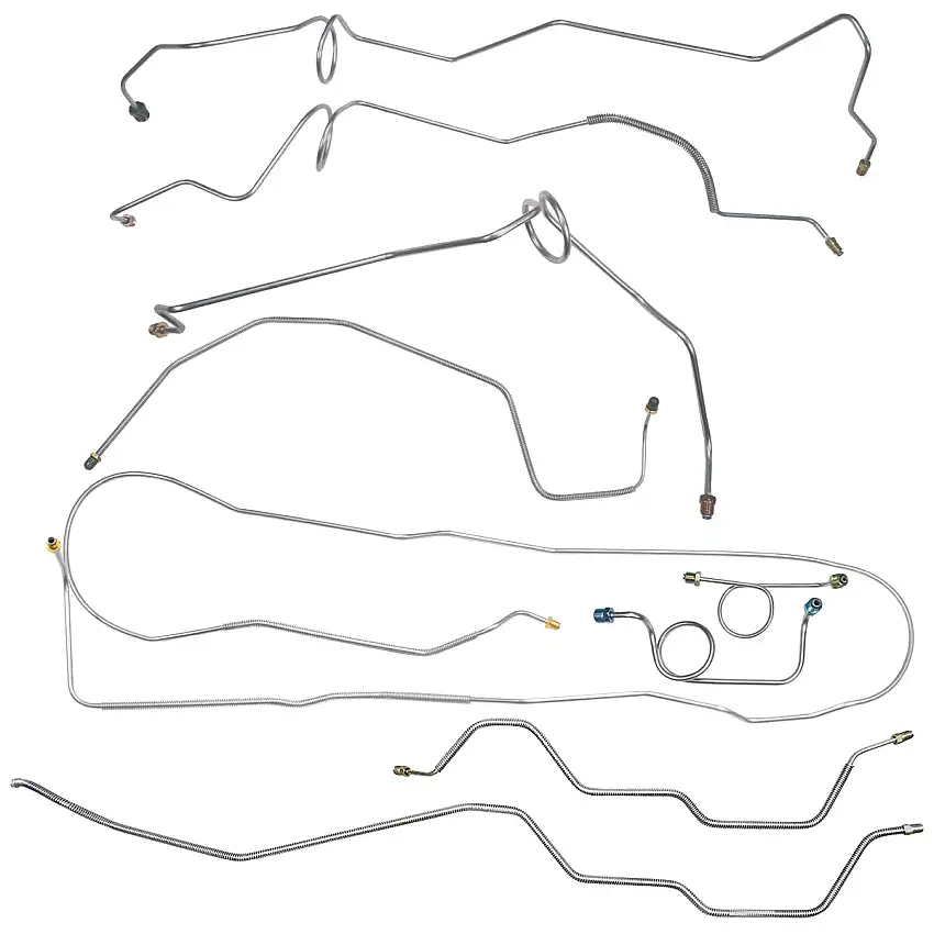 Late 1996-97 Chevrolet/GMC S-10 Blazer/Jimmy 2WD (Side of ABS) Power Disc Brake Line 9pc, Stainless