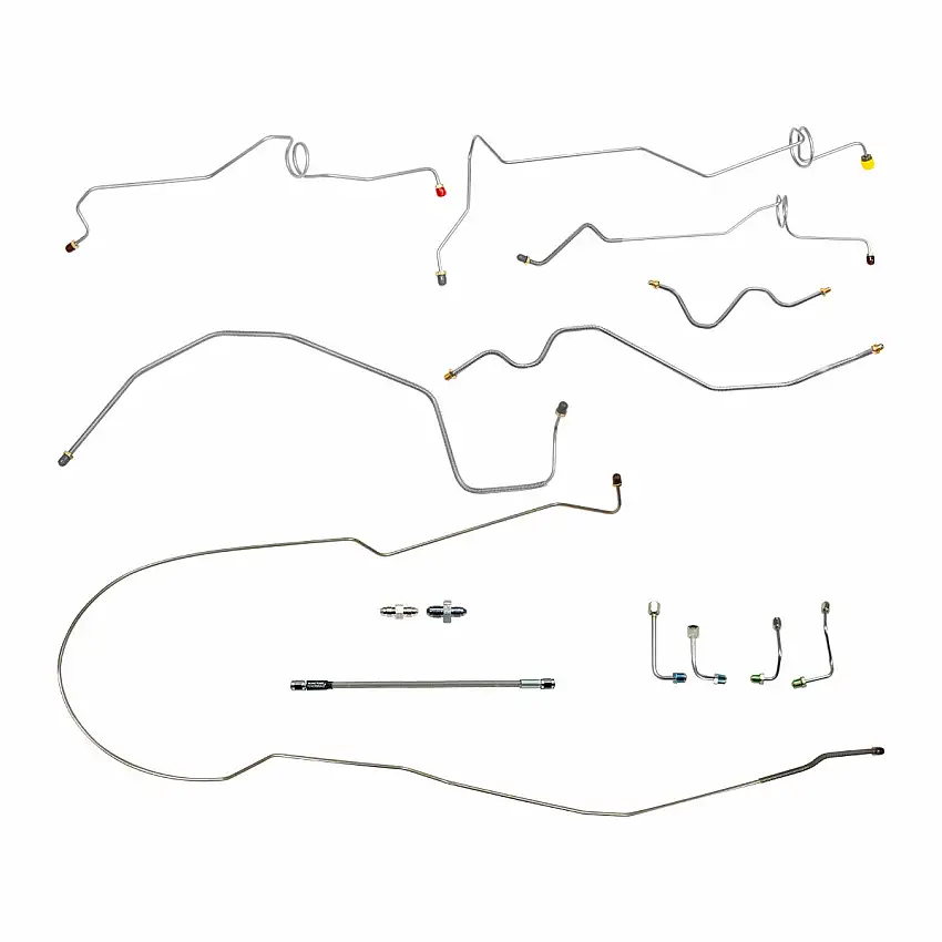 1998-99 Chevrolet/GMC S10/Sonoma 2WD Std. Cab Shortbed Four-Wheel Disc Complete Brake Line Kit 11pc, Stainless