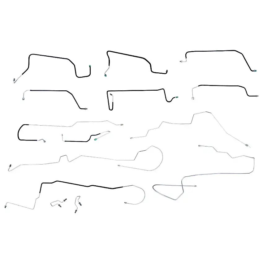 1995-99 Ford/Mercury Taurus/Sable Four-Wheel Disc w/ABS w/o Load Valve Complete Brake Line Kit 12pc, Stainless
