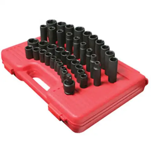1/2 Inch Dr 6 Pt 39 Pc Standard/Deep Fractional Set