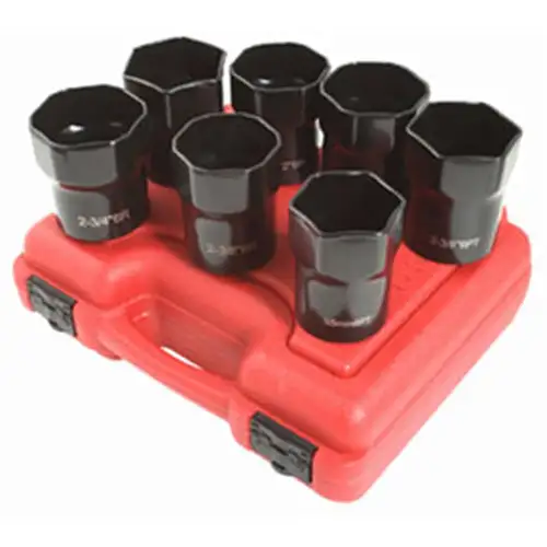 1/2 Inch Drive 7 Piece Wheel Bearing Lock Nut Set