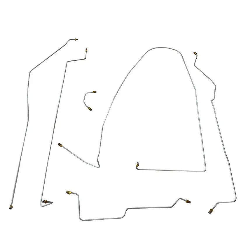 1959-64 Studebaker Lark 113" WB w/o Hill-Holder Brake Line Kit 6pc, OE Steel