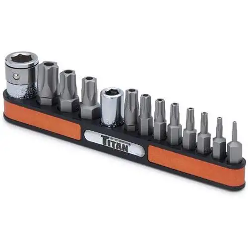 Titan® 13-Piece Tamper Resistant 5-Lobe Star Bit Socket Set