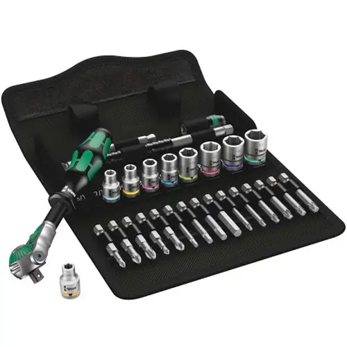 Wera 8100 Sa 9 Zyklop Speed Ratchet Set, 1/4 Drive, Imperial