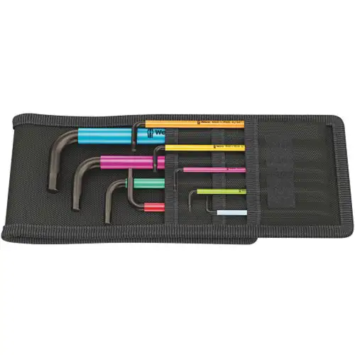 9-PC Multi-Colour Blacklaser L-Hex Key Set, SAE